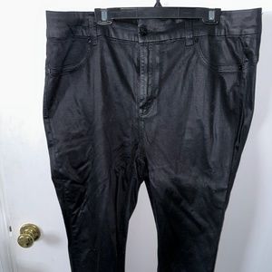 7 for all mankind Melissa McCarthy black liquid pu pants